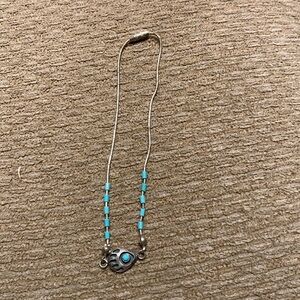 Sterling silver bear crawl ankle bracelet